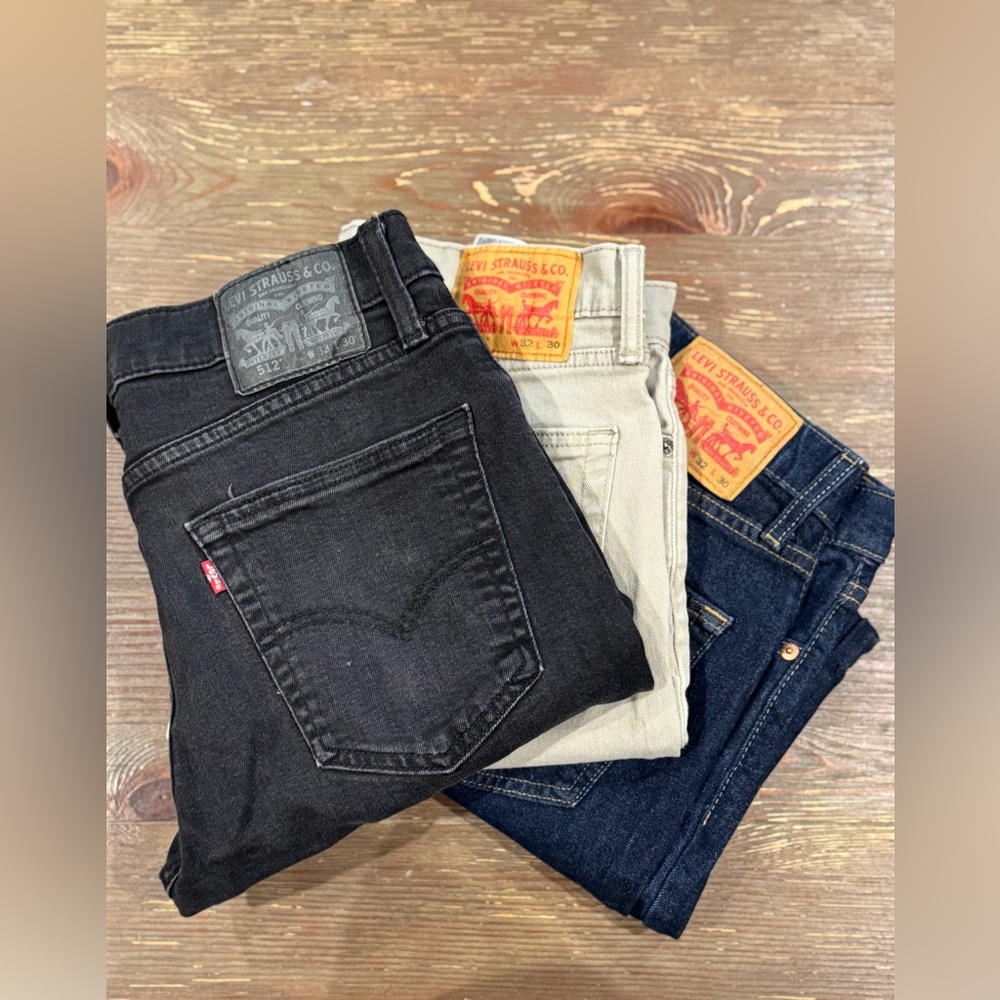 Levi's Denim Collection - Black, Tan, and Blue